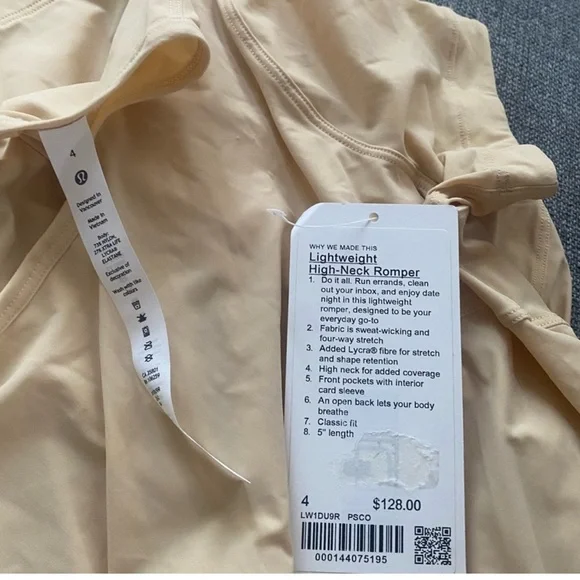 Lululemon high neck lightweight Romper NWT - Picture 3 of 5